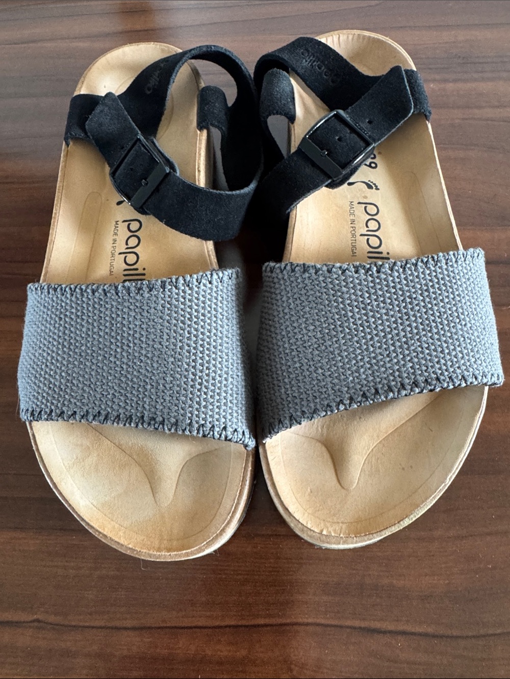 Birkenstock Papillio Glenda Anthracite Suede Canvas Sandal 39 8-8.5 - Picture 7 of 8